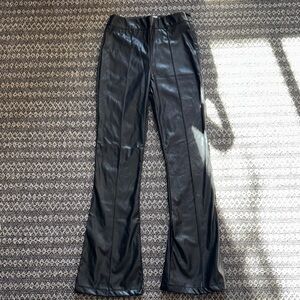 NWOT Princess Polly Shiny Black Faux Leather Pants Size 4